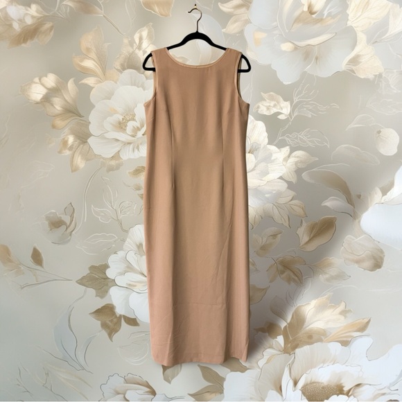 Talbots Tan Sleeveless Semi-Formal Maxi Dress - Picture 16 of 16